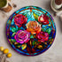 Roses Circular Glass Suncatcher Worktop Saver